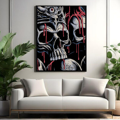 metallica santa clara live poster 2025 at levis stadium blood reign drop art posters canvas print 1
