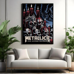 metallica santa clara live poster 2025 at levis stadium blood reign drop art posters canvas print 2