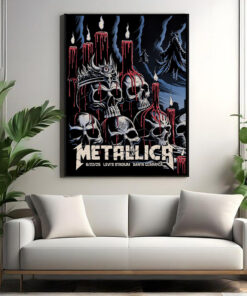 metallica santa clara live poster 2025 at levis stadium blood reign drop art posters canvas print 2