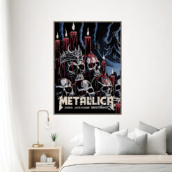 metallica santa clara live poster 2025 at levis stadium blood reign drop art posters canvas print 3