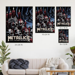 metallica santa clara live poster 2025 at levis stadium blood reign drop art posters canvas print