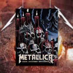 metallica santa clara live poster 2025 at levis stadium blood reign drop art posters canvas print