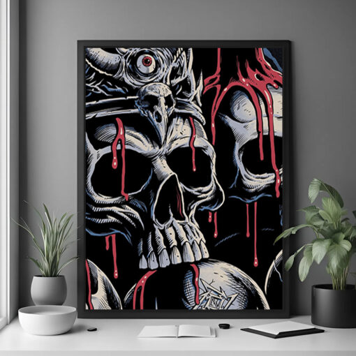 metallica santa clara live poster 2025 at levis stadium blood reign drop art posters canvas print