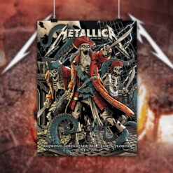 metallica tampa concert poster canvas m72 tour june 6 2025 pirate skeleton captain art raymond james stadium