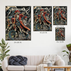 metallica tampa concert poster canvas m72 tour june 6 2025 pirate skeleton captain art raymond james stadium