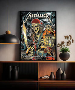 metallica tampa concert poster m72 tour june 8 2025 pirate skeleton kraken art raymond james stadium canvas 2