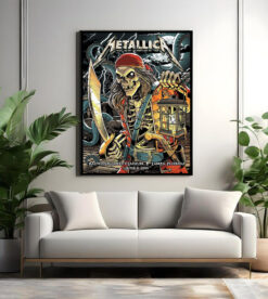 metallica tampa concert poster m72 tour june 8 2025 pirate skeleton kraken art raymond james stadium canvas