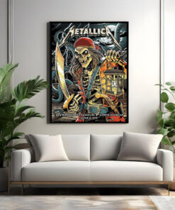metallica tampa concert poster m72 tour june 8 2025 pirate skeleton kraken art raymond james stadium canvas