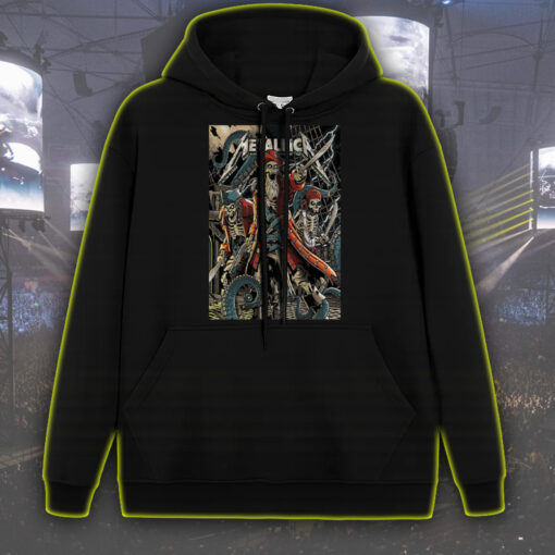 metallica tampa hoodie june 6 2025 m72 world tour pirate skeleton kraken design raymond james stadium