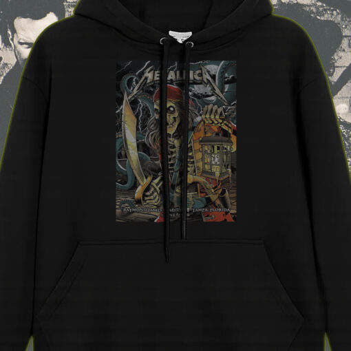 metallica tampa hoodie june 8 2025 m72 world tour pirate skeleton kraken design raymond james stadium 4