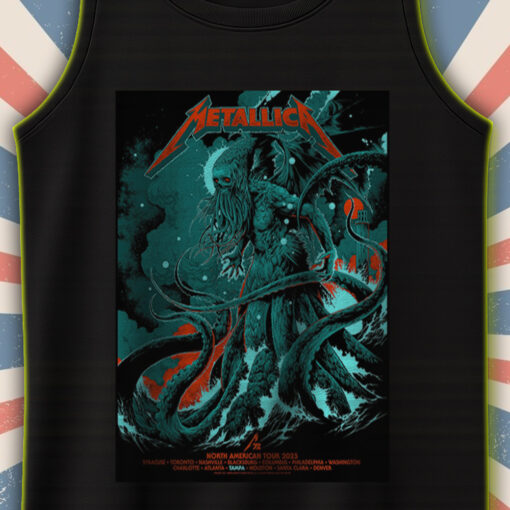 metallica tank top m72 tour 2025 north america tentacle monster artwork official concert merch 2
