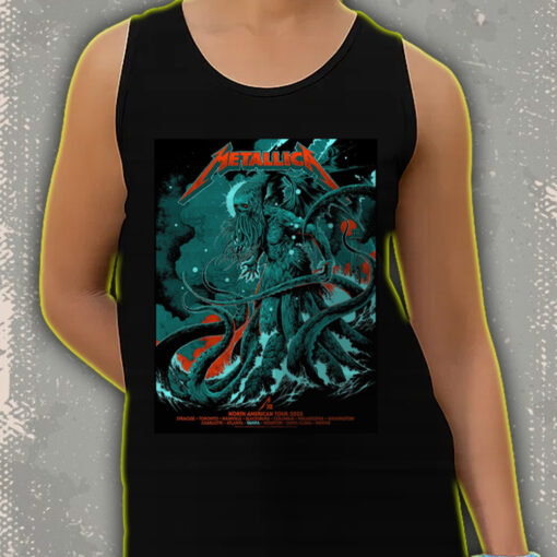 metallica tank top m72 tour 2025 north america tentacle monster artwork official concert merch 3