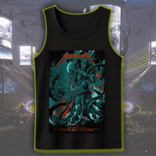 metallica tank top m72 tour 2025 north america tentacle monster artwork official concert merch