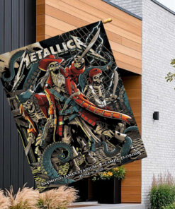 metallica tour flag m72 tampa pirate skeleton art june 6 2025 limited stadium banner edition 1