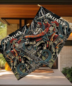 metallica tour flag m72 tampa pirate skeleton art june 6 2025 limited stadium banner edition