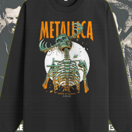 metallica until it sleeps long sleeve load era design skeleton reaper tour art 2025 1
