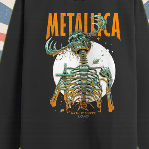 metallica until it sleeps long sleeve load era design skeleton reaper tour art 2025 2