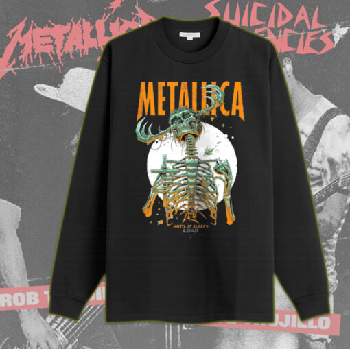 metallica until it sleeps long sleeve load era design skeleton reaper tour art 2025