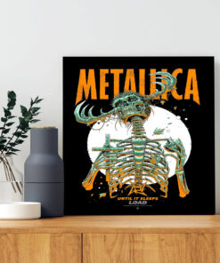 metallica until it sleeps poster load album era skeleton reaper canvas print 2025 art by luke preece 1