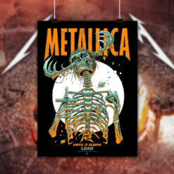 metallica until it sleeps poster load album era skeleton reaper canvas print 2025 art by luke preece