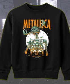 metallica until it sleeps sweatshirt load era reaper skeleton art 2025 collectible concert style