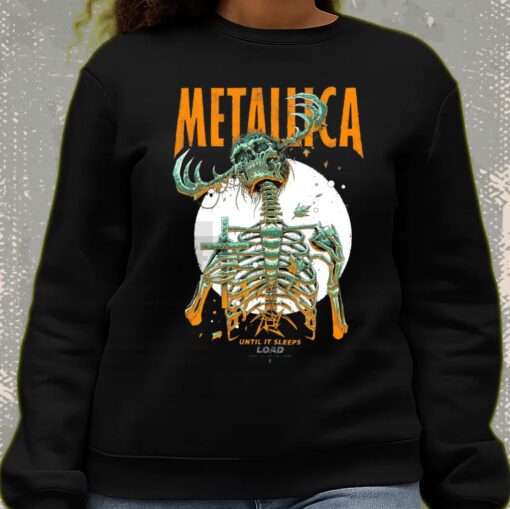 metallica until it sleeps sweatshirt load era reaper skeleton art 2025 collectible concert style 3