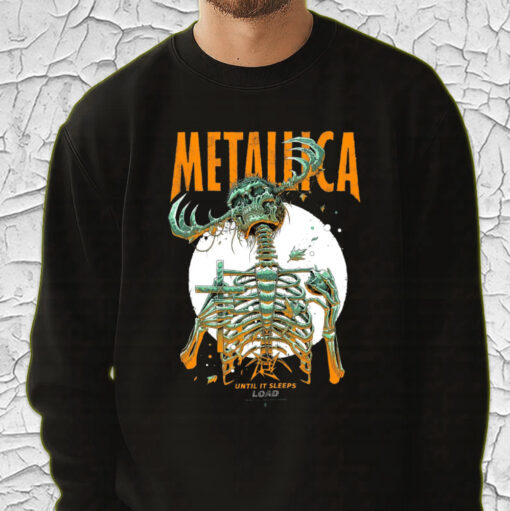 metallica until it sleeps sweatshirt load era reaper skeleton art 2025 collectible concert style 4