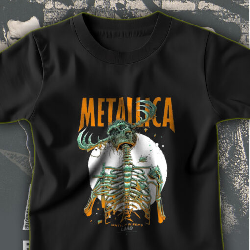 metallica until it sleeps t shirt load era tour design skeleton reaper art limited edition 2025 merch 1