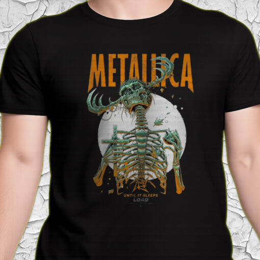 metallica until it sleeps t shirt load era tour design skeleton reaper art limited edition 2025 merch 2