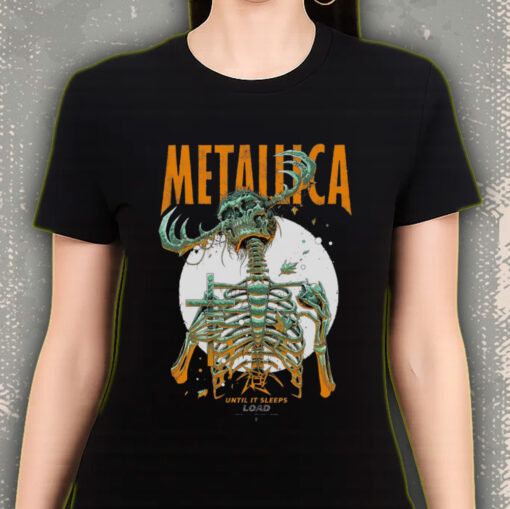 metallica until it sleeps t shirt load era tour design skeleton reaper art limited edition 2025 merch 3