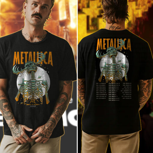 metallica until it sleeps t shirt load era tour design skeleton reaper art limited edition 2025 merch 4