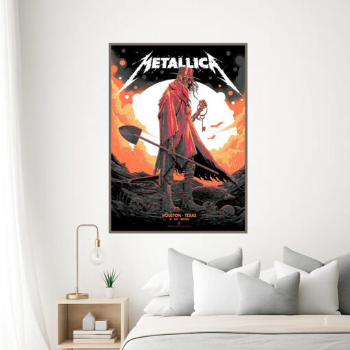 metallica wall art poster m72 tour houston june 14 2025 nrg stadium death reaper design 1