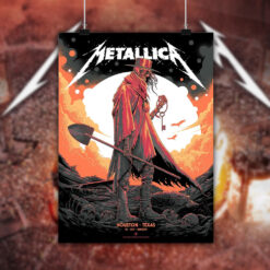 metallica wall art poster m72 tour houston june 14 2025 nrg stadium death reaper design