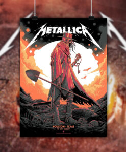 metallica wall art poster m72 tour houston june 14 2025 nrg stadium death reaper design