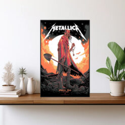 metallica wall art poster m72 tour houston june 14 2025 nrg stadium death reaper design2