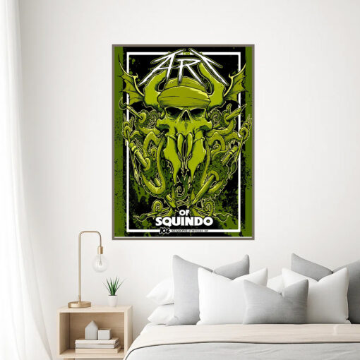 metallica x squindo poster 104 seasons of art limited edition skull tentacles canvas print 2