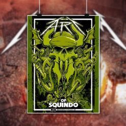 metallica x squindo poster 104 seasons of art limited edition skull tentacles canvas print