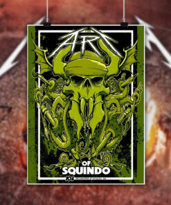 metallica x squindo poster 104 seasons of art limited edition skull tentacles canvas print