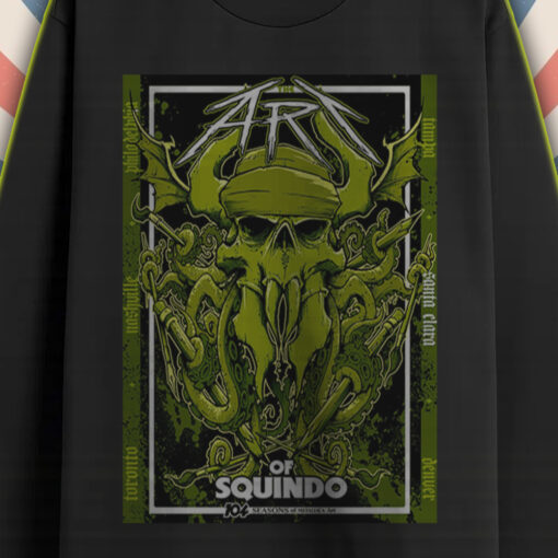 the art of squindo by metallica 2025 bay area long sleeve shirt 104 seasons skull design 2
