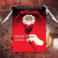 metallica 2024 helping hands concert poster limited edition charity art print 2