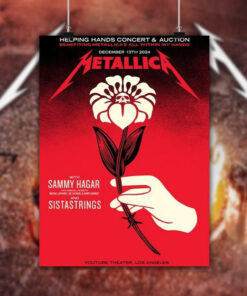 metallica 2024 helping hands concert poster limited edition charity art print 2