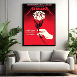 metallica 2024 helping hands concert poster limited edition charity art print