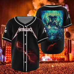 metallica atlanta 2025 baseball jersey demon storm at mercedes benz stadium