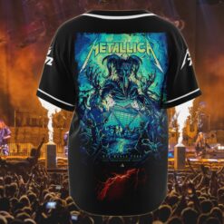 metallica atlanta 2025 baseball jersey demon storm at mercedes benz stadium 3
