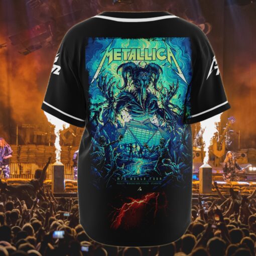 metallica atlanta 2025 baseball jersey demon storm at mercedes benz stadium 3