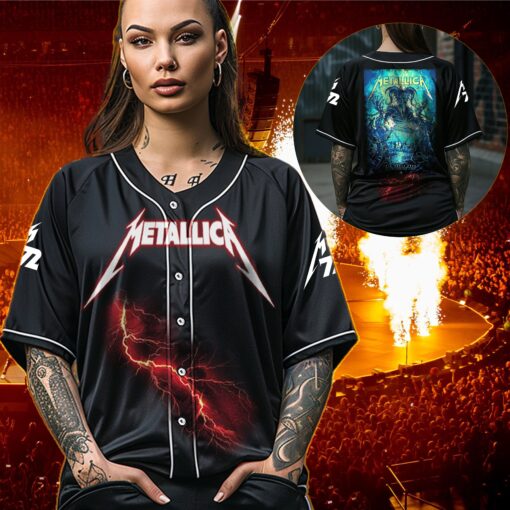 metallica atlanta 2025 baseball jersey demon storm at mercedes benz stadium 4