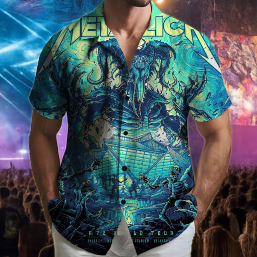metallica atlanta 2025 hawaiian shirt demon storm at mercedes benz stadium