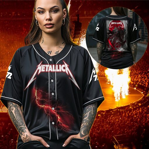 metallica baseball jersey grim reaper rider denver 2025 tour edition 4