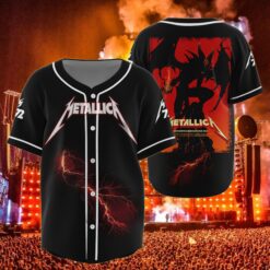 metallica baseball jersey inferno demon santa clara tour 2025