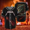 metallica baseball jersey north america tour 2025 sea serpent skull edition